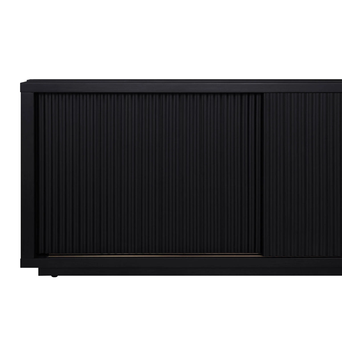 Beautiful Fluted TV Stand for TVs up to 70 by Drew Barrymore, Rich Black Finish
