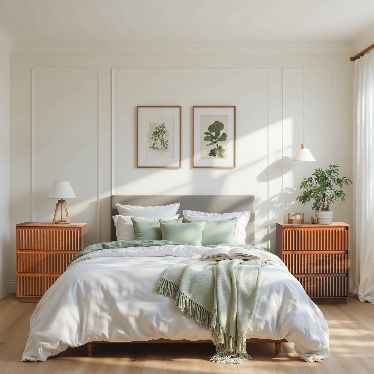 Wood Dresser, 6 Drawer Dresser for Bedroom, Modern Chest of Drawers with Deep Drawers Waterproof Living Room, Hallway, Entryway