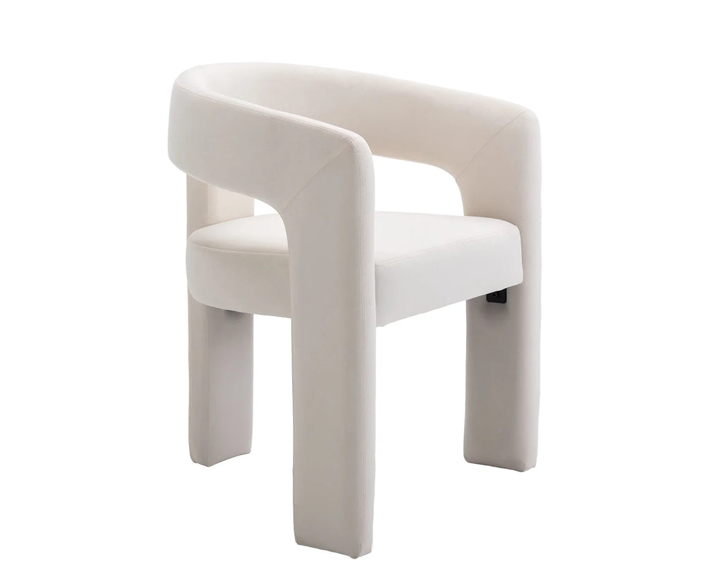 Guyou Modern Sherpa Upholstered Dining Chair, Cute Barrel Side Armchair Kitchen Chair with Armrests and Back for Living Room Dining Room Bedroom, Green