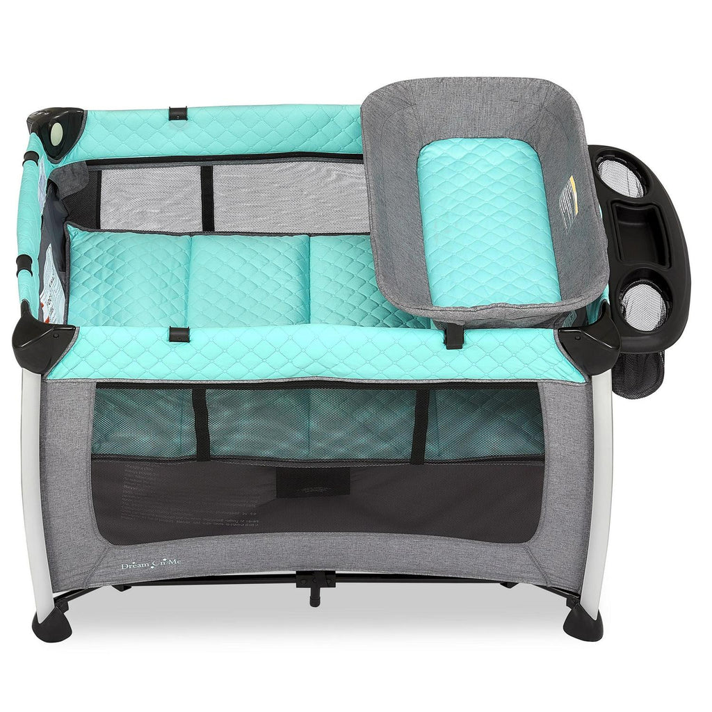 Dream On Me Princeton Deluxe Nap N Pack 3-in-1 Convertible Playard. Changer and Bassinet in Mint