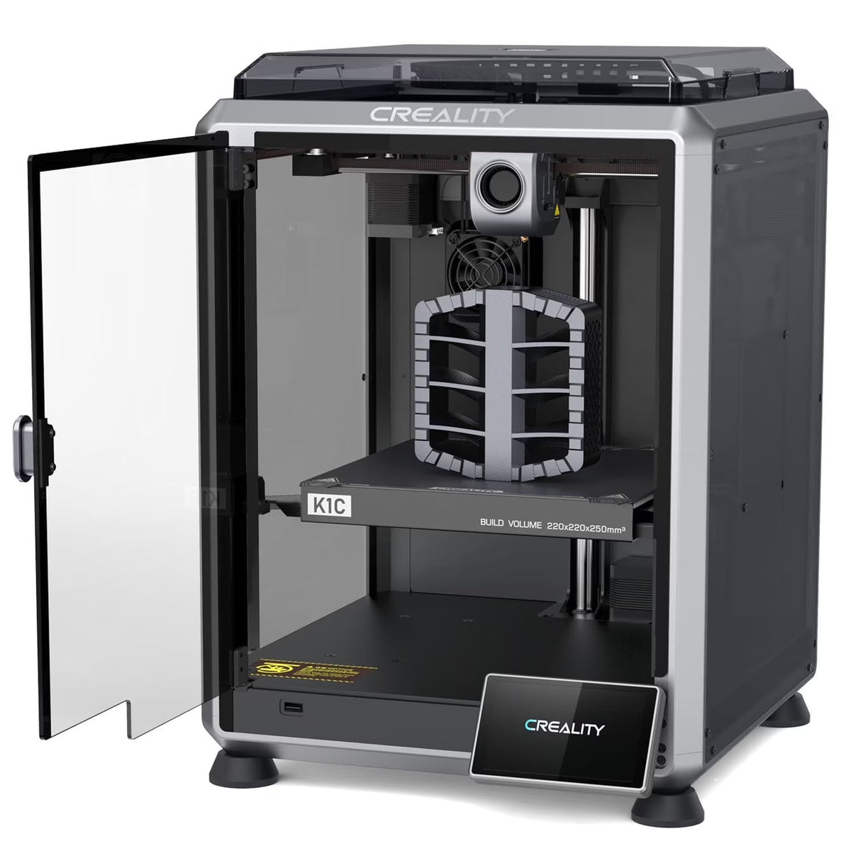 Creality K1C 3D Printer with Reliable Extrusion, 600mm/s Fast Printing Speed, AI Smart Camera, Anti-Vibration Design, Auto Calibration for Leveling, Printing Size 220*220*250mm