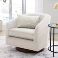 Better Homes & Gardens Bradford Wooden Base Modern Swivel Chair, Linen
