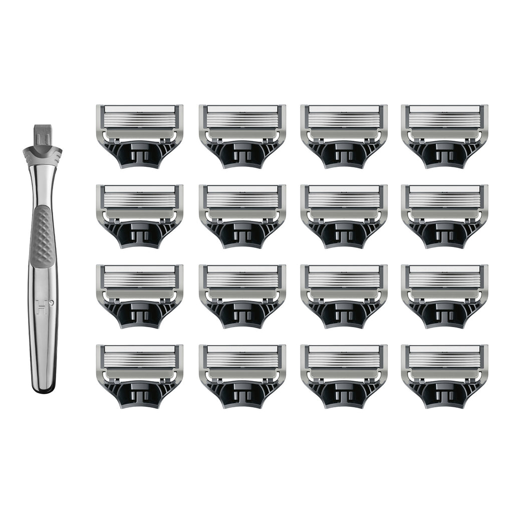 Harry's Chrome Edition Razor Set 16 Cartridges + 1 Handle