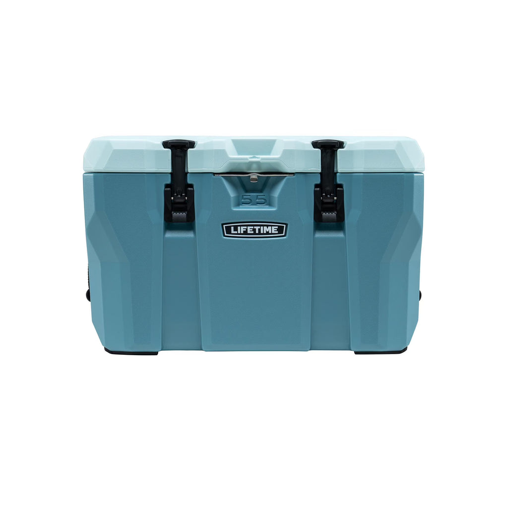 Lifetime 55 qt Bear-Resistant Camping Cooler, Premium High Performance, Ice Retention, Hard Cooler, 60 Can Capacity, Light Gray (90949)