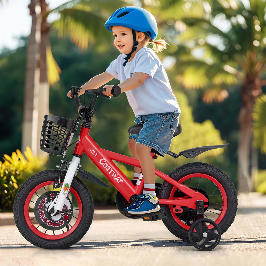 Costway 16" Kid’s Bike for 4-7 with Height-Adjustable Handlebar & Saddle Handbrake Blue