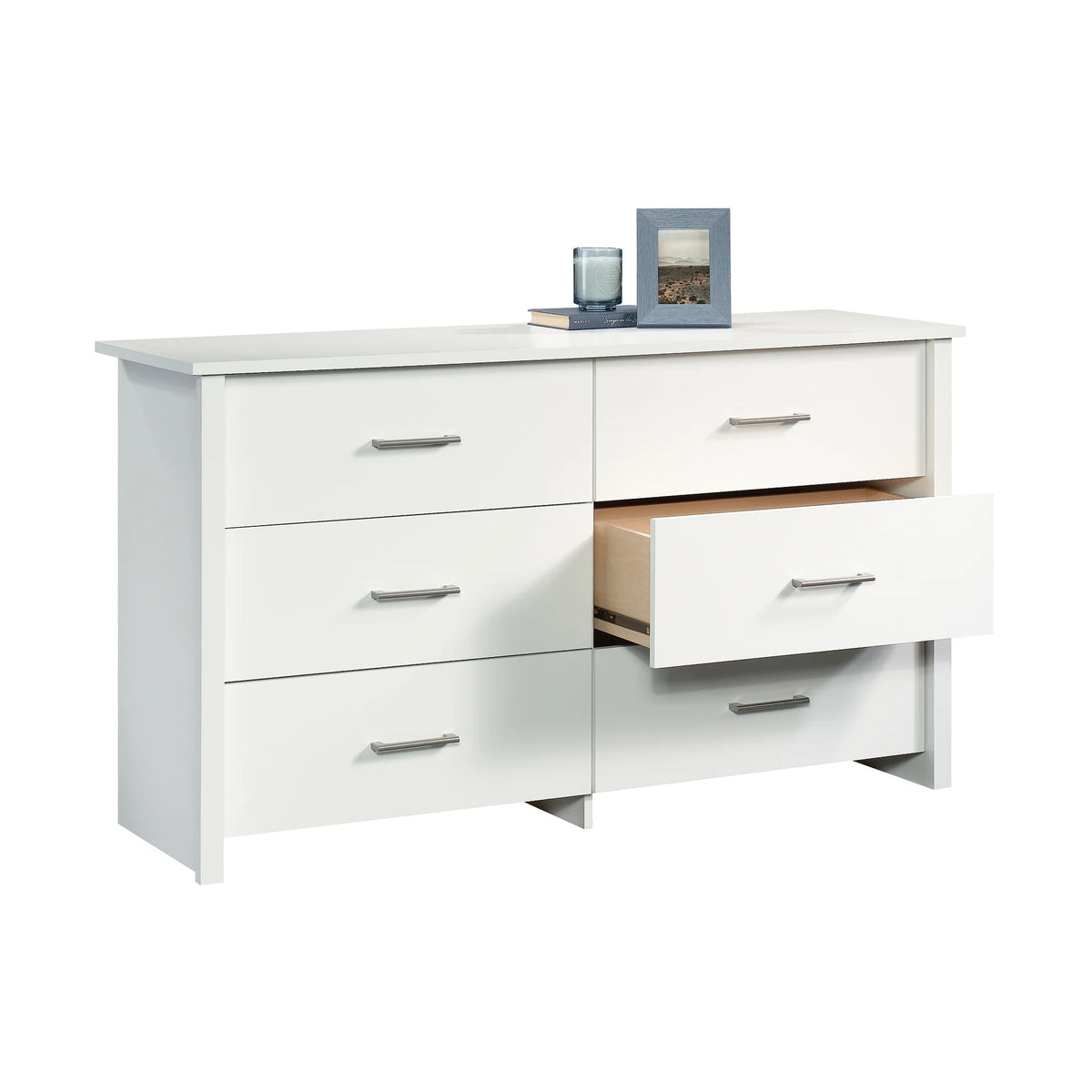 Mainstays Hillside 6-Drawer Dresser, Soft White Finish