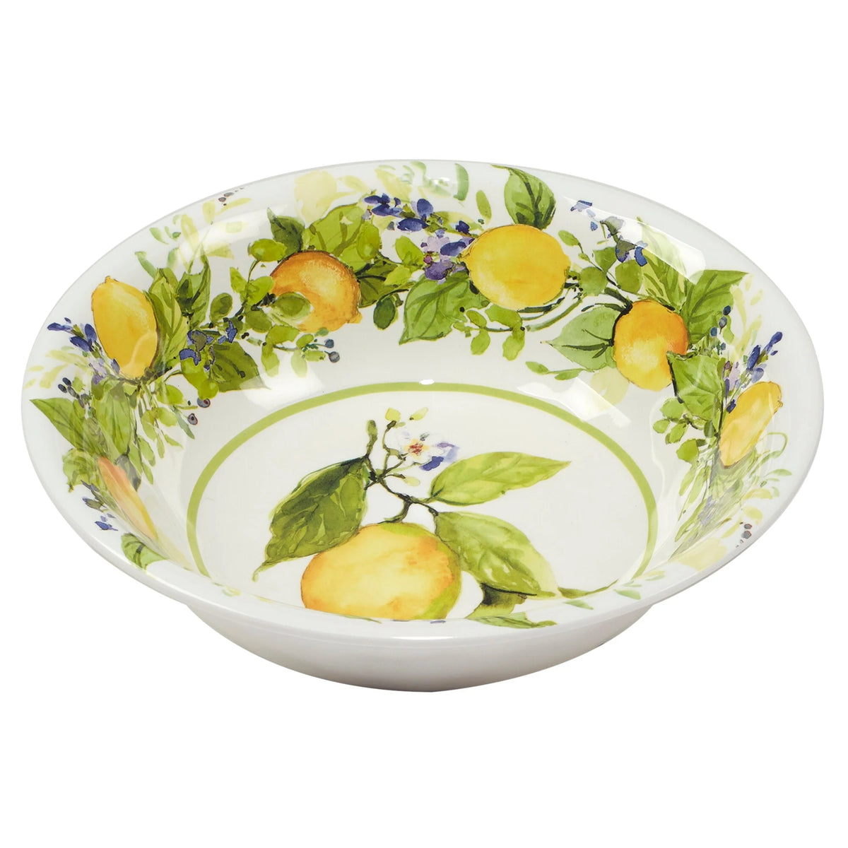 Certified International Lemon Zest 12 pc Melamine Dinnerware Set, Service for 4, Multicolor