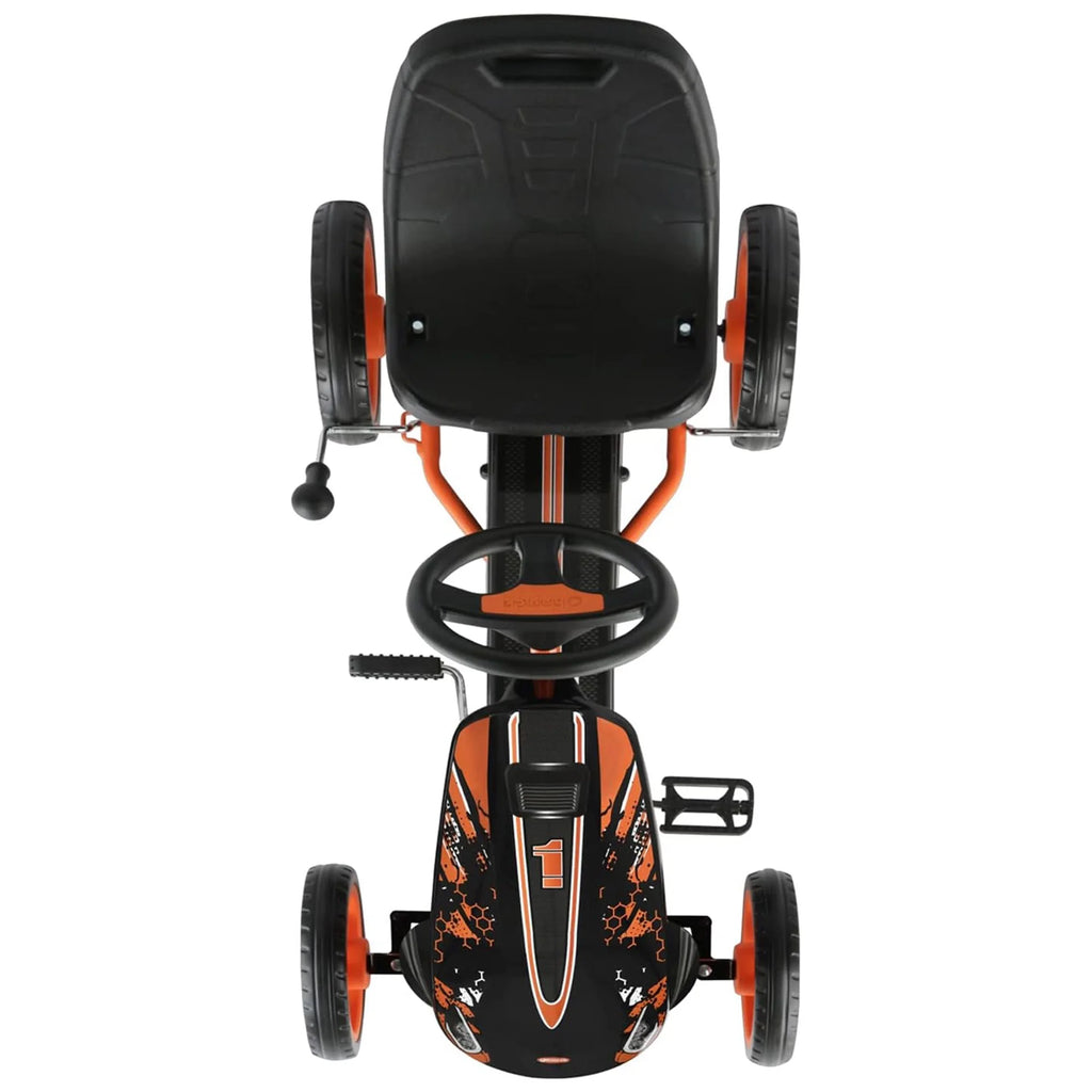 Hauck Speedster Pedal Go Kart w/ Adjustable Bucket Seat for Kids Ages 4 to 8, Fire Rescue