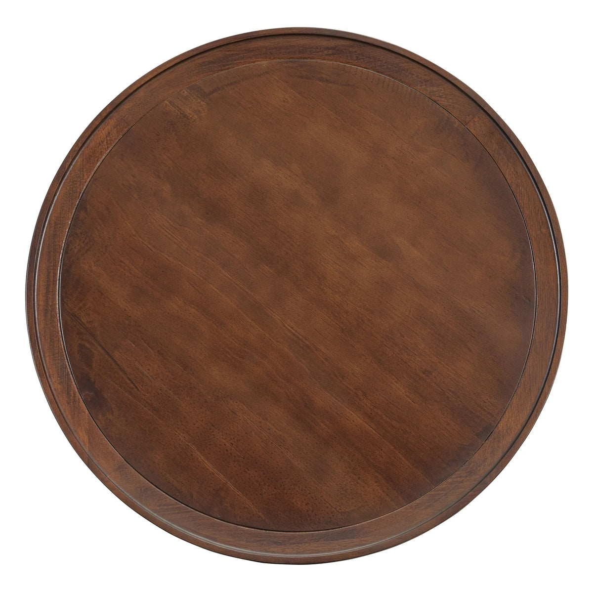 Harper & Bright Designs Rattan Round Coffee Table with Storage Shelf, Round Cane Wood Center Table for Living Room, 37'' Brown