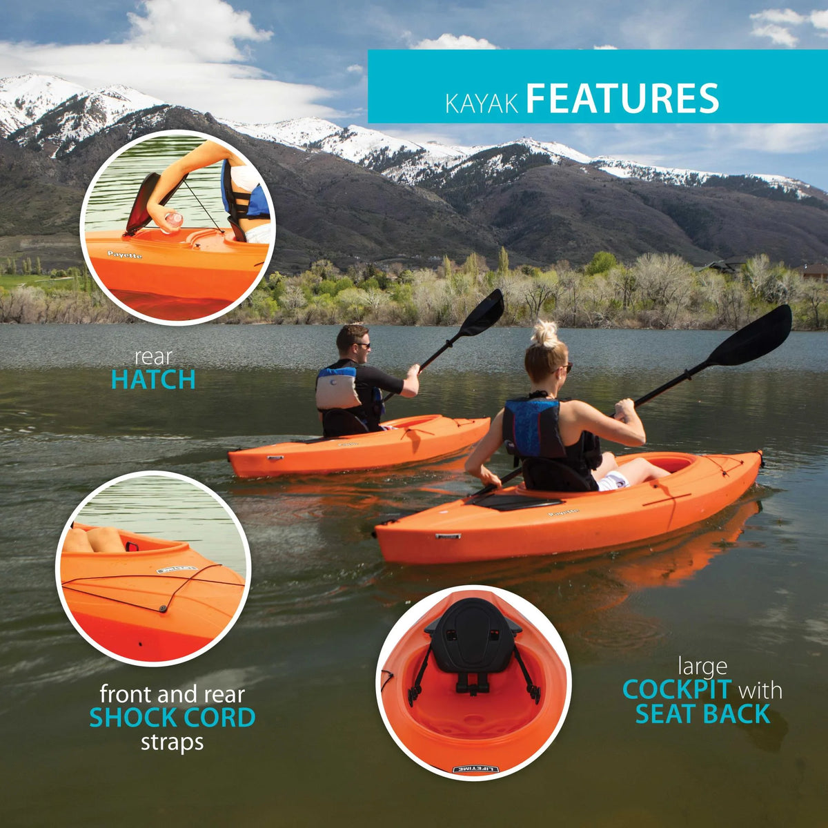 Lifetime Payette 98 Sit-In Kayak - Glacier Blue - 90692