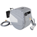 Pure Garden 100 FT Retractable Hose with Wall Reel and 9 Nozzle Patterns