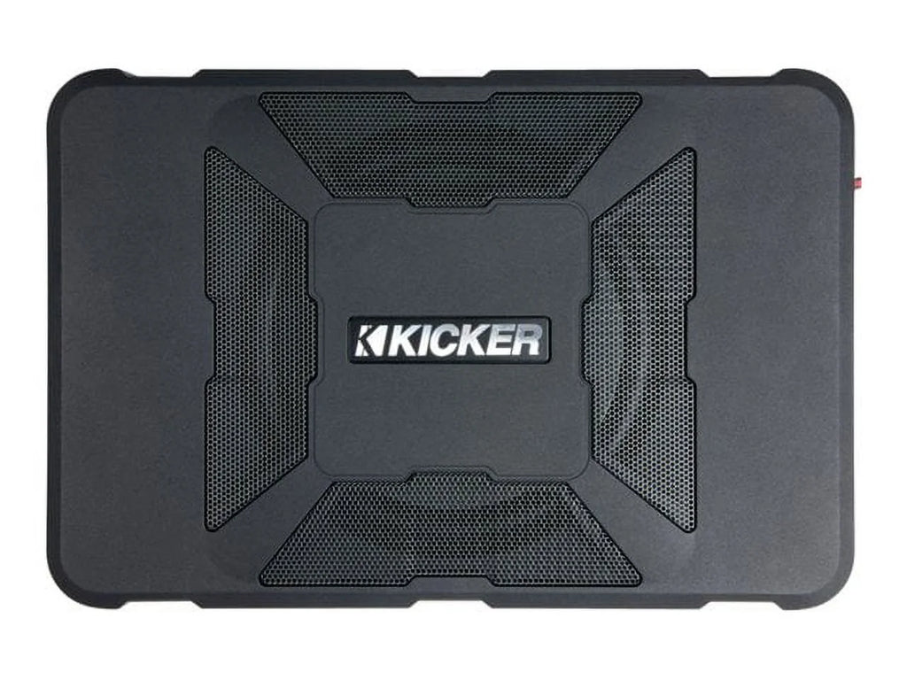 Kicker Wireless Compact Powered Car Subwoofer, Black, 8"