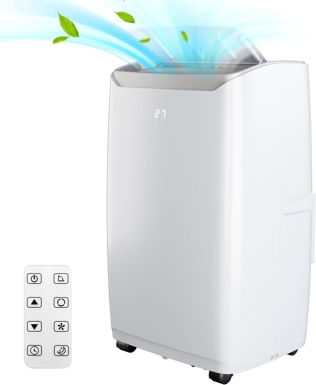 GAOMON 14000BTU Portable Air Conditioners Cool up to 750 Sq Ft, 3 in 1 Portable AC Units for Rooms with Fan & Dehumidifier, Remote Control, Sleep Mode, 24H Timer, Window Vent Kit,White