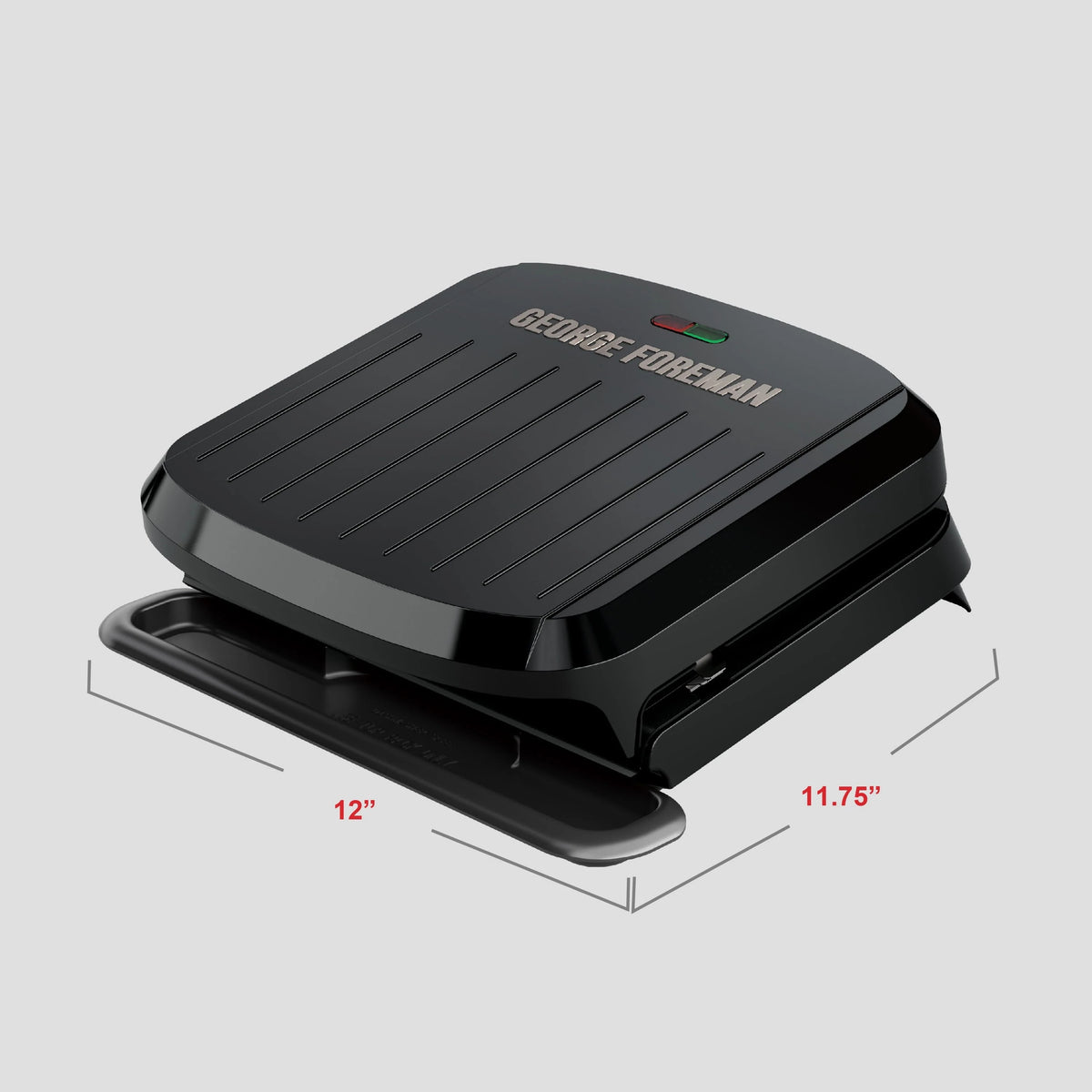 Foreman 4-Serving Removable Plate Grill and Panini, Black, GRP1065B