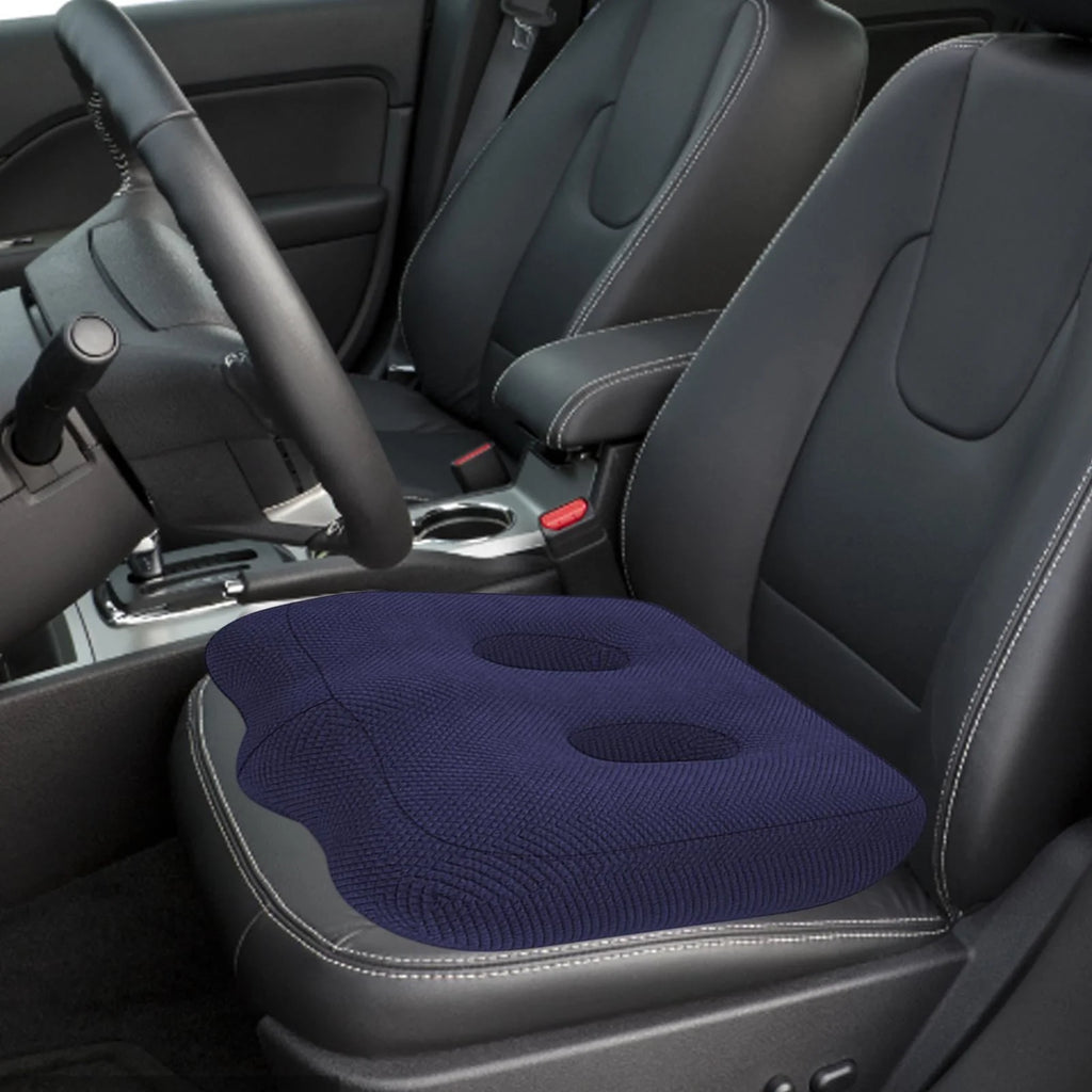 Adult Car booster Cushion, for Short Drivers People Office Chair Portable Comfortable Thickened Breathable Driving Auto Seat Pad ,Blue Style B