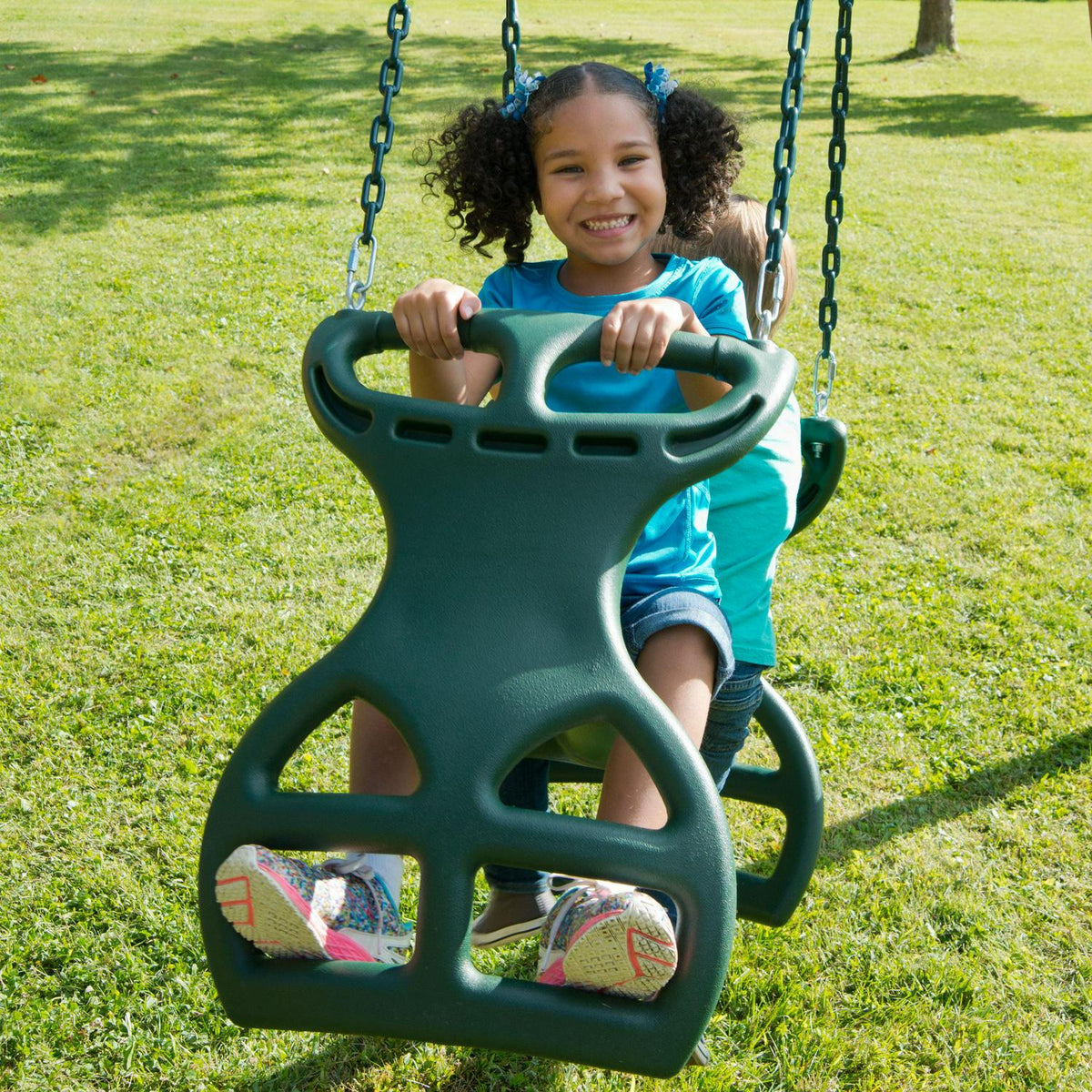 Swing-N-Slide Dual Ride Glider with Chains for Backyard Swing Sets