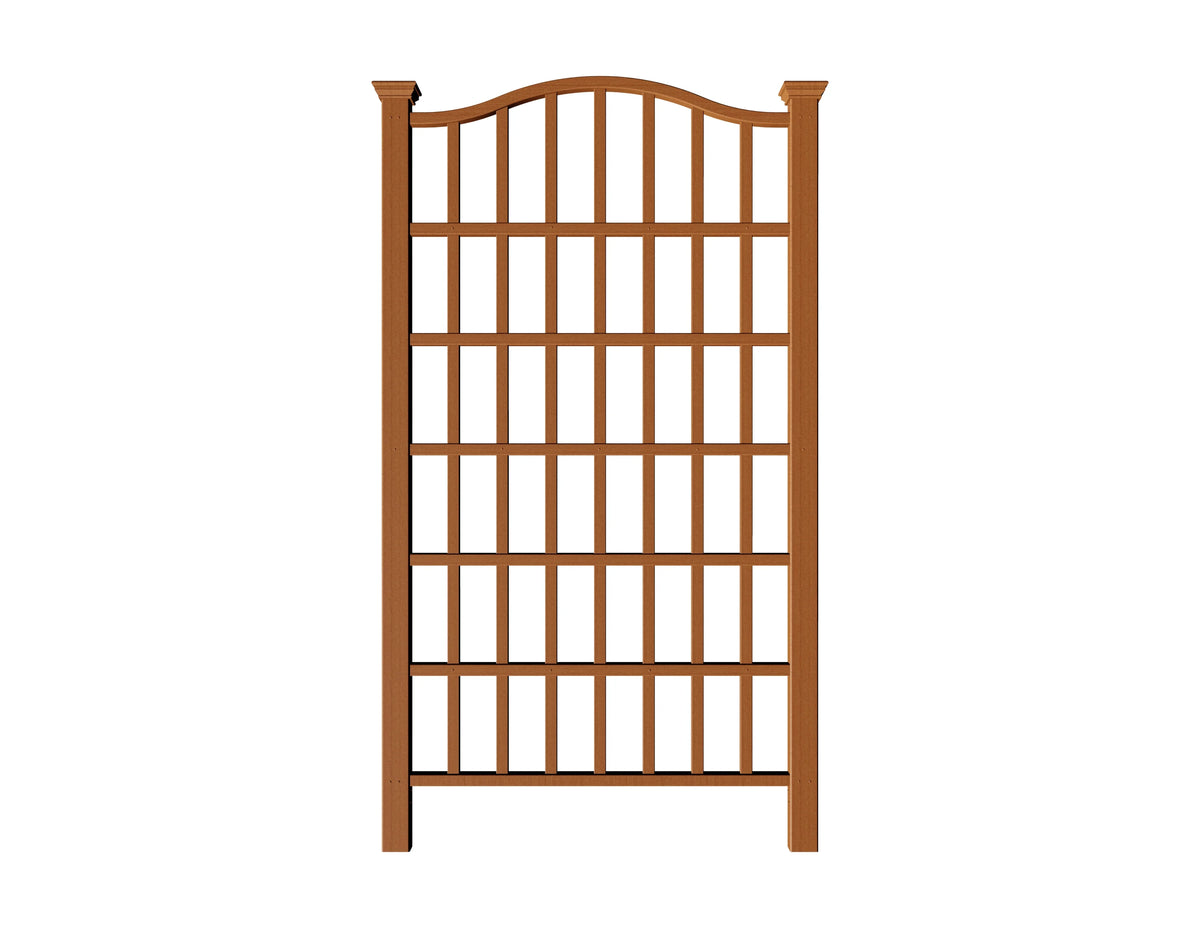 Vita 54" L x 96" H Concord Embossed Vinyl Trellis, Brown, VA84090
