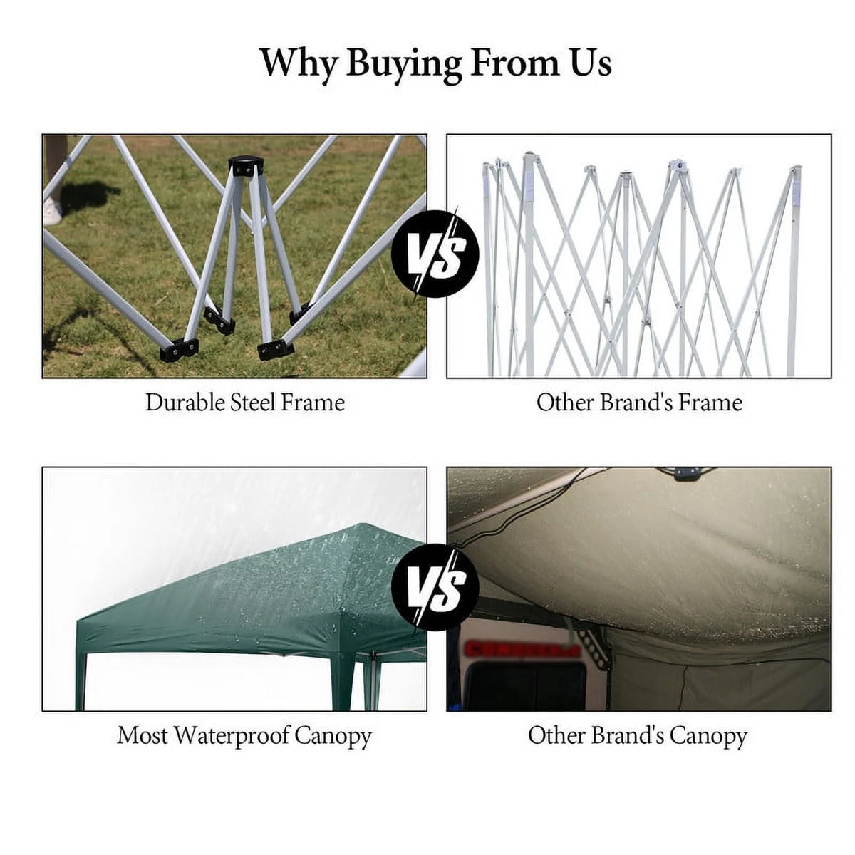 Clipop Portable 10x10ft Pop Up Gazebo, Instant Canopy Waterproof Anti-UV Shelter with 4 Side Panels & Carry Bag,Blue