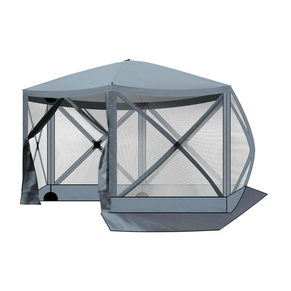 GVN Backyard Garden Canopy, Camping Canopy Screen Tent,12' x 12' Outdoor Pop-Up Camping Canopy