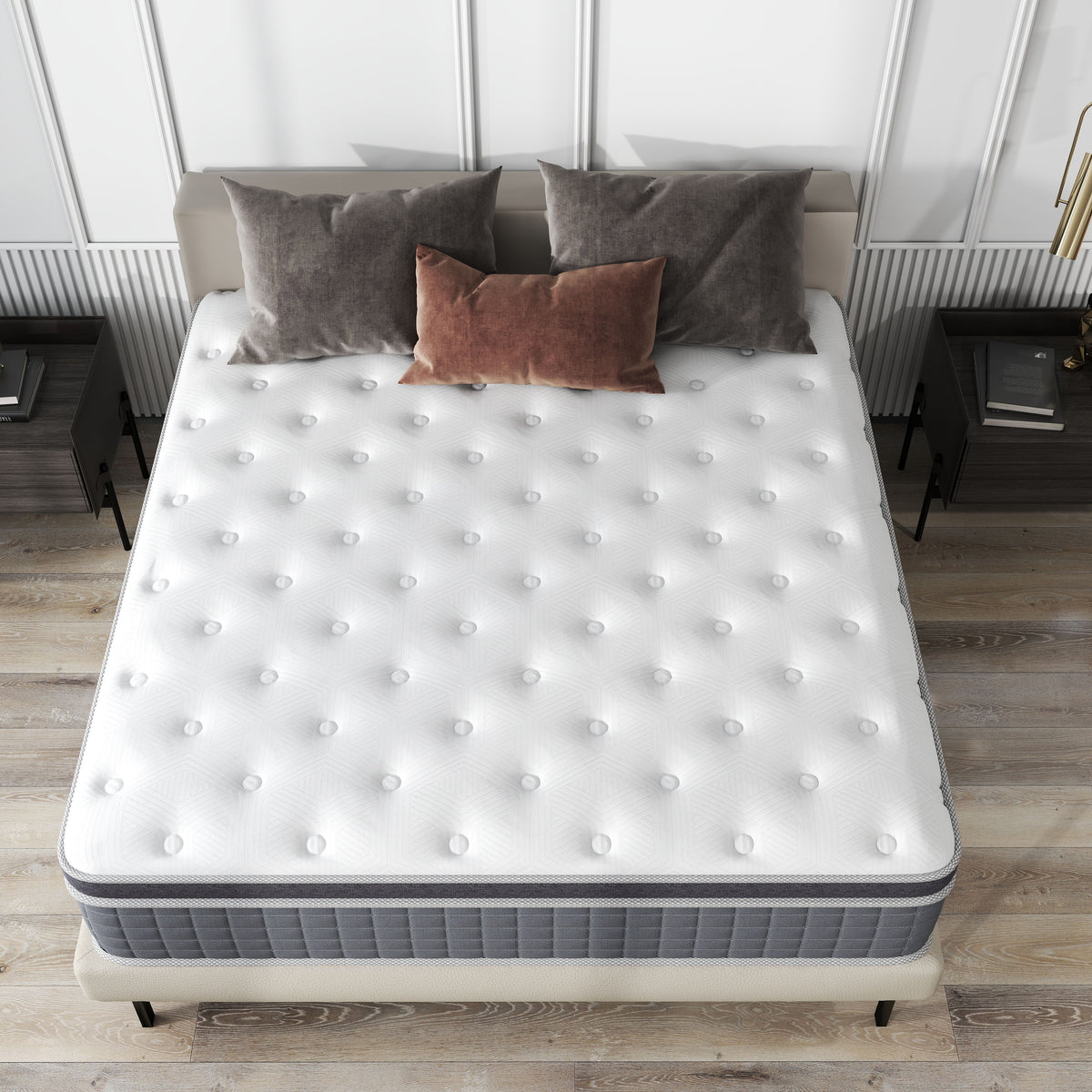 lemontalking 14 inch Hybrid Mattress in a Box Spring Gel Memory Foam,Twin Mattress