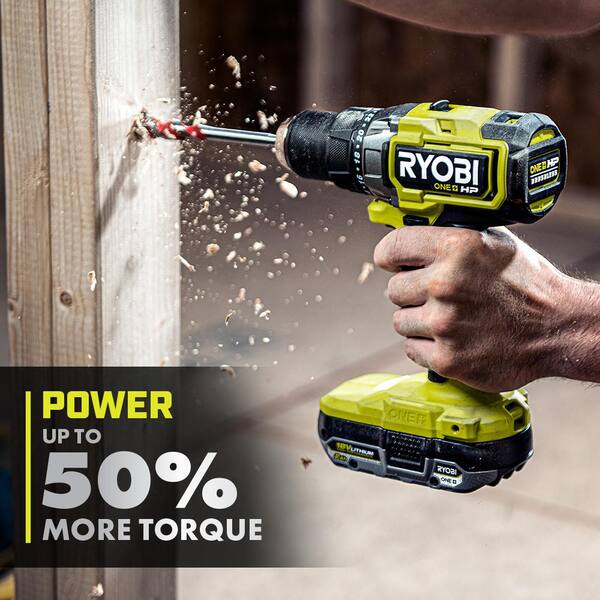 ONE+ HP 18V Brushless Cordless 3-Tool Combo Kit w/Drill/Driver, Impact Driver, 4.0 Ah Battery, Batteries, Charger & Bag