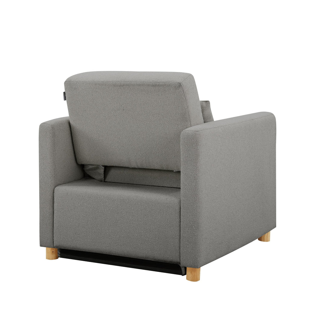 Serta Carly Scandinavian Style Convertible Chair, Ivory Fabric