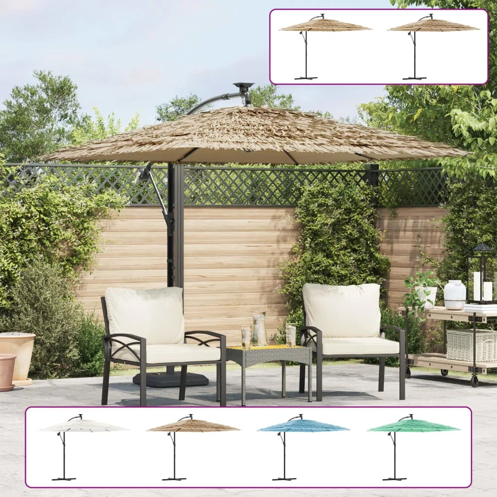 vidaXL Garden Parasol with Steel Pole Umbrella Sunshade Outdoor Patio Beach
