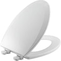 Bemis Elongated Enameled Wood Toilet Seat in White with Easy?Clean? Hinge