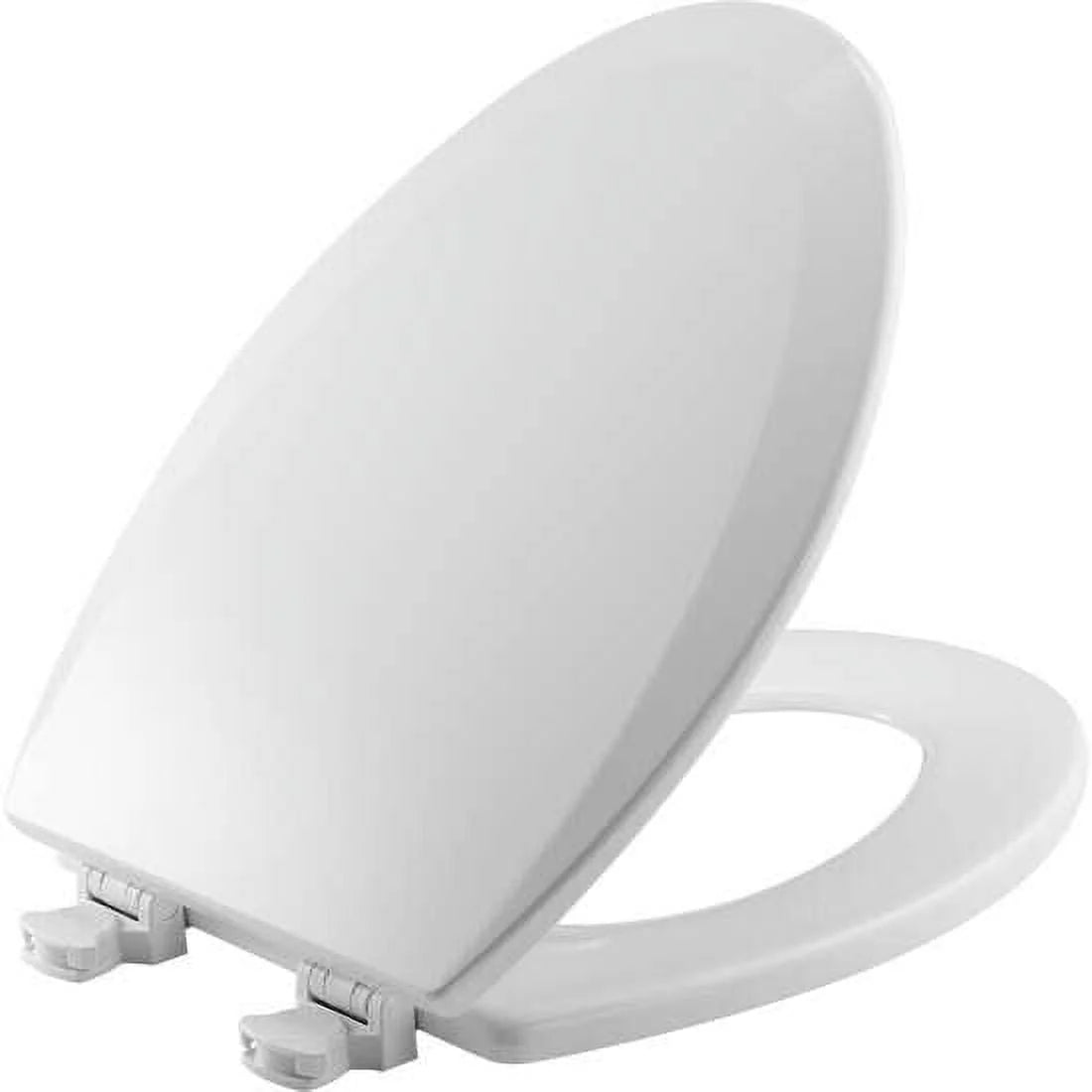 Bemis Elongated Enameled Wood Toilet Seat in White with Easy?Clean? Hinge