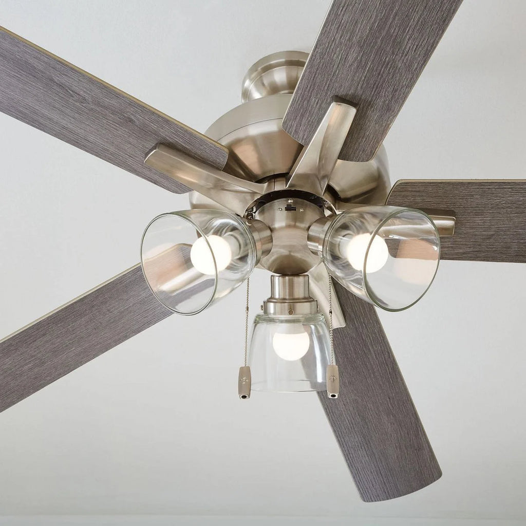 Better Homes & Gardens 52" Bronze Transitional Ceiling Fan, 5 Reversible Blades, 3 LED Bulbs Included