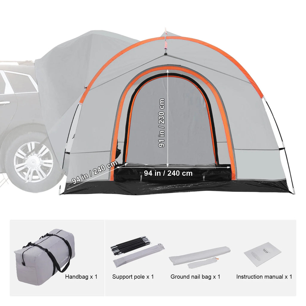 BENTISM SUV Camping Tent 8-8 Ft Waterproof Pickup SUV Tent with Rainfly Carry Bag Car Canopy Shelter for Camping Outdoor Travel