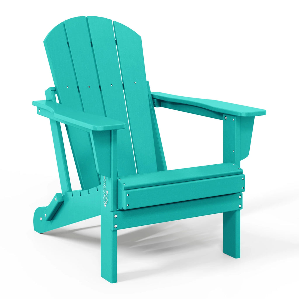 Westintrends Outdoor Folding HDPE Adirondack Chair, Patio Seat, Weather Resistant, Dark Brown