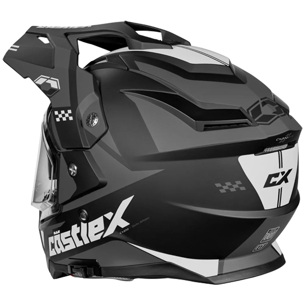 Castle X, 36-28152, Adult Dual Sport Snowmobile Helmet - Heated Shield - CX200 - WRATH - Matte Flo Orange, Small