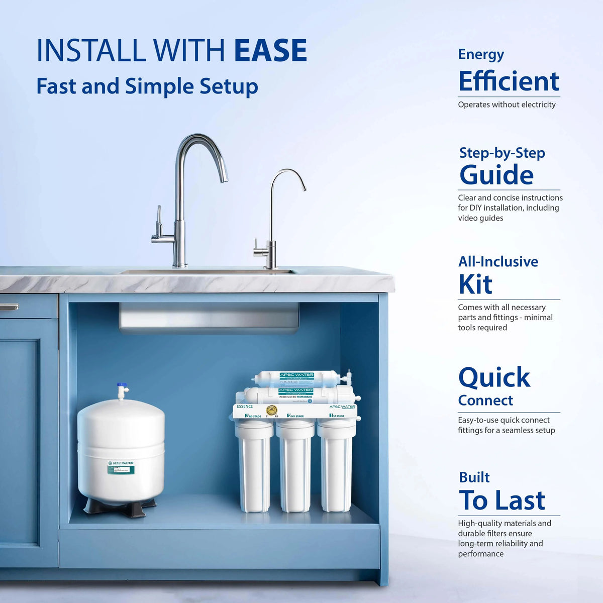 APEC Ultra Safe Reverse Osmosis Drinking Water Filter System (ESSENCE ROES-50)