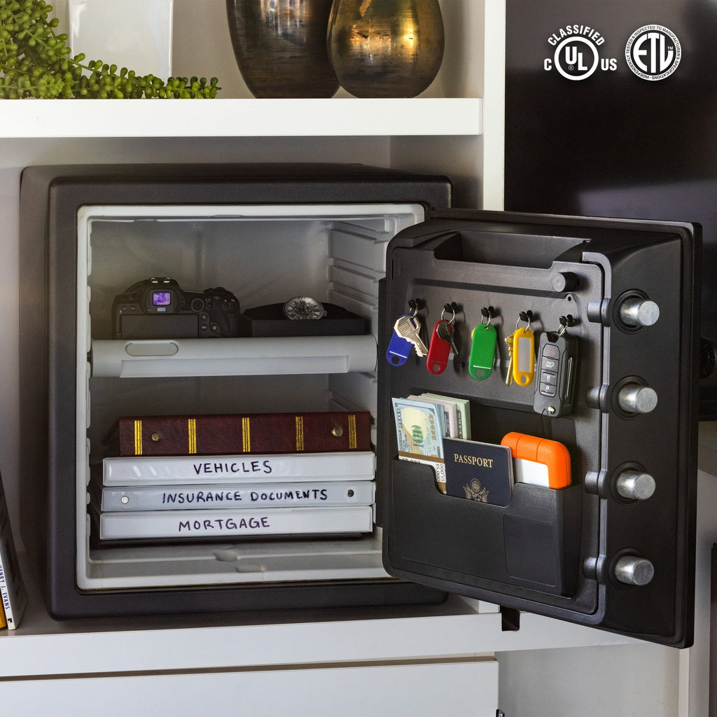 SentrySafe SFW123DTB Fire-Resistant and Water-Resistant Safe with Combination Lock, 1.23 cu. ft.