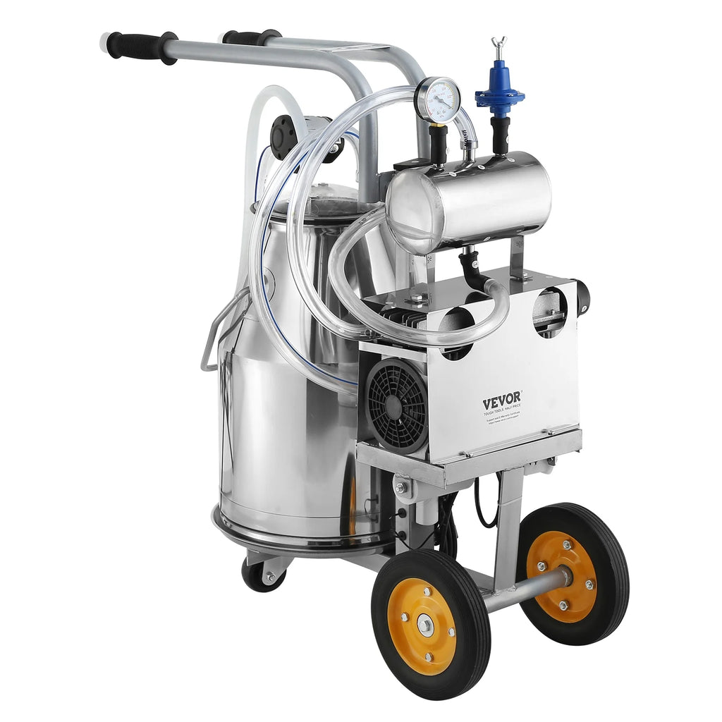 BENTISM Electric Cow Milking Machine Milking Equipment 25L 304 Stainless Steel