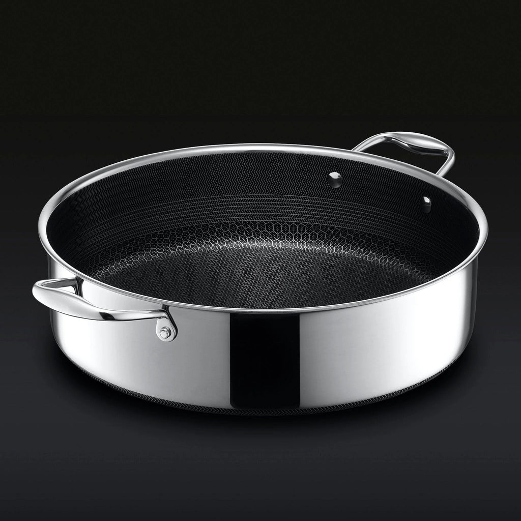 Hybrid Deep Saut Pan/Chicken Fryer with Lid, 7-Qt