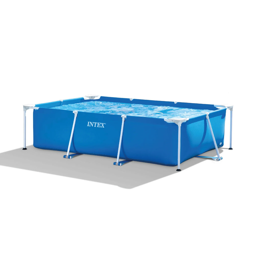 Open Box Intex 8.5'x26" Rectangular Frame Above Ground Backyard Swimming Pool