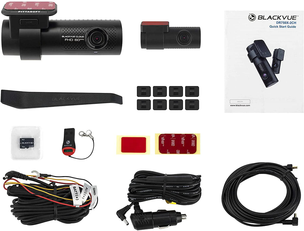 Blackvue DR750X-2CH-32GB - Dual Full HD 1080p (Front @60fps/Rear @30fps), Dual Sony STARVISTM CMOS Sensor, 139  Wide View angle
