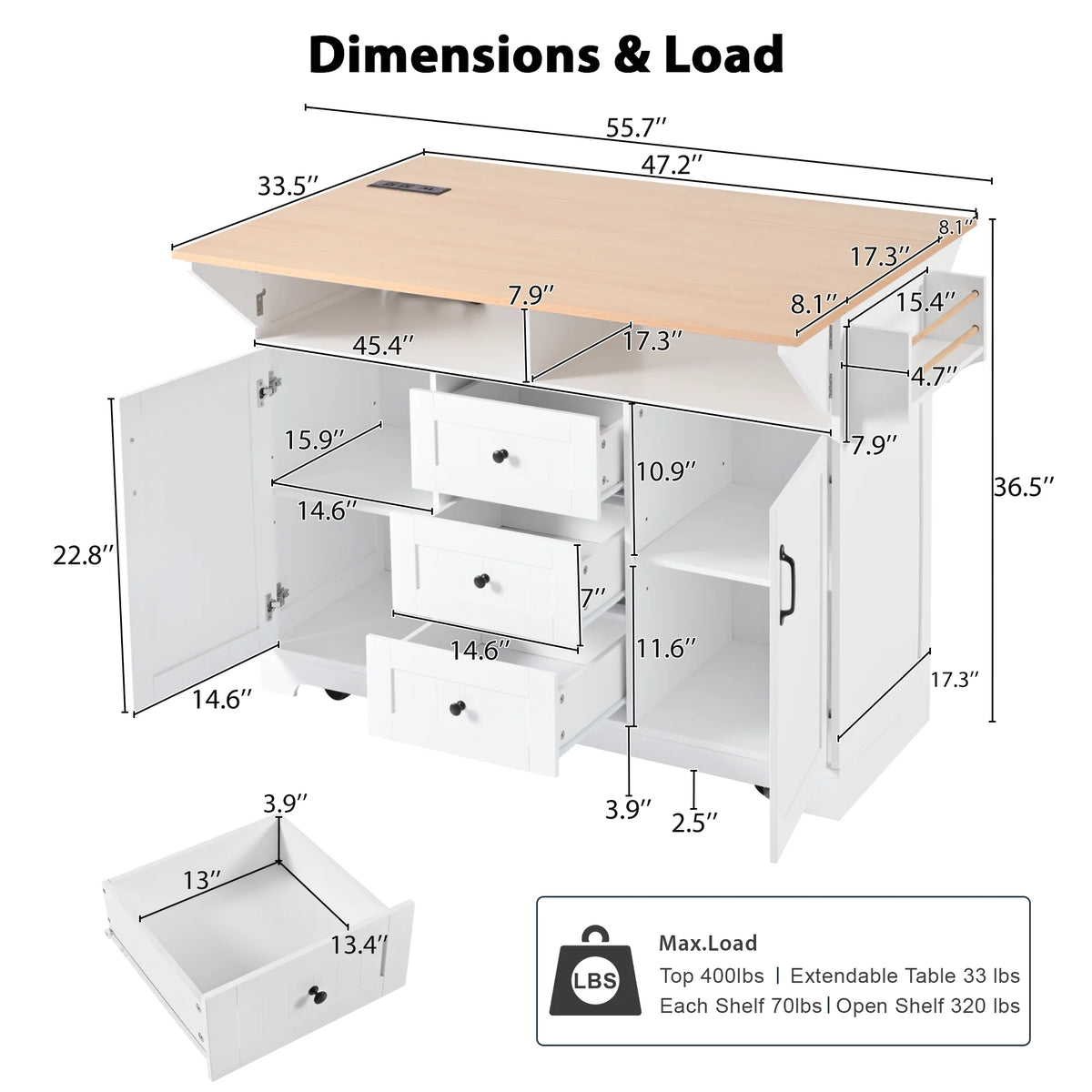 Homy Casa Rolling Large Garage Storage Cabinet with Dual Drop Leaves, Power Outlets for Office Gym, School