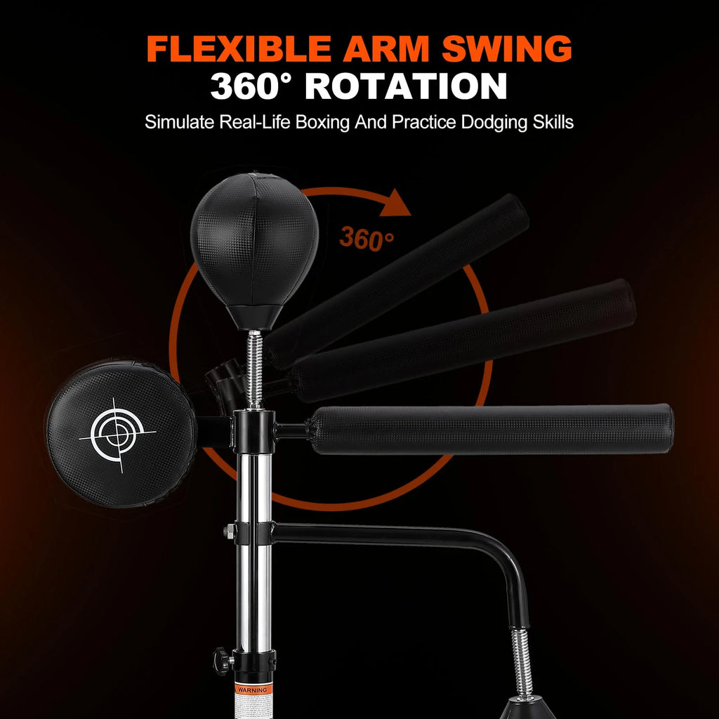 Yeshouse 5-in-1 Freestanding Punching Bag with Stand Adjustable Height Boxing Bag for Adults & Kids, Reflex Bar, Speed Bags, Hitting Target, Heavy Kickboxing Bag