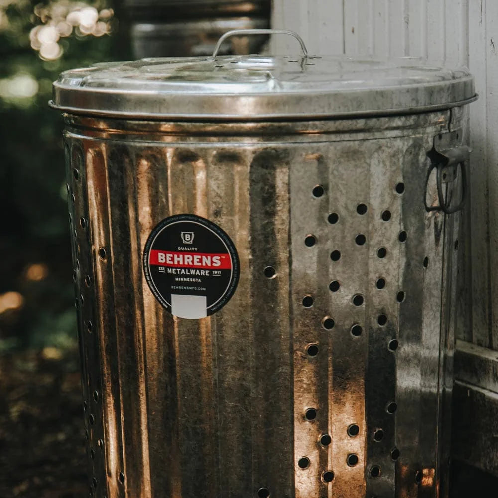 Behrens 20 gal Galvanized Steel Outdoor Refuse / Composter Can with Lid