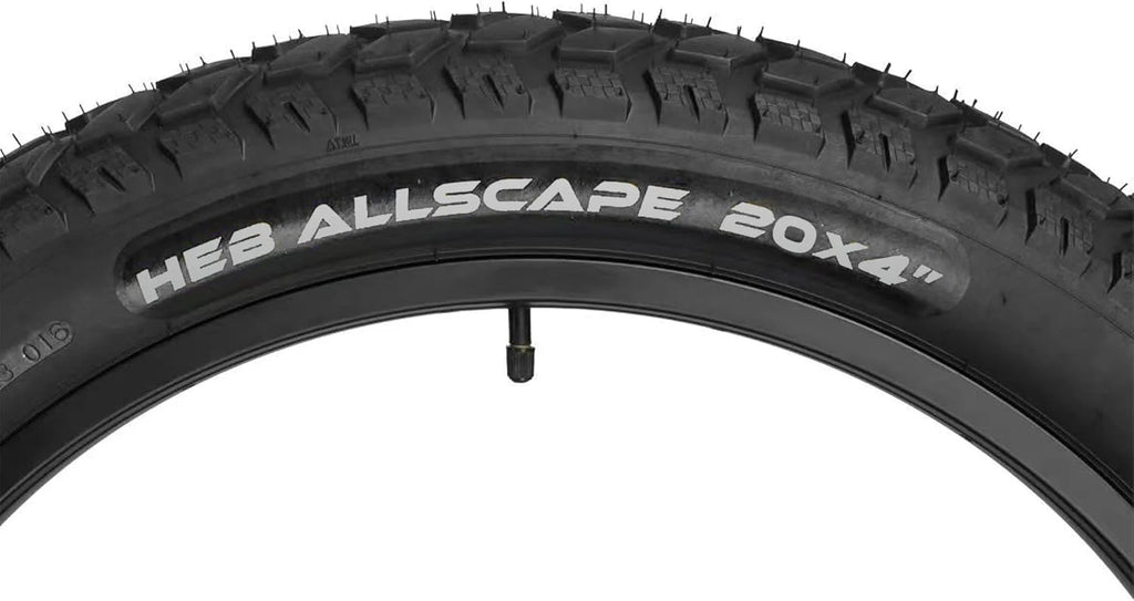 HEB ALLSCAPE Heavy Duty 20x4 Bike Tire + Tube - Includes 2 Tires for Optimal Performance