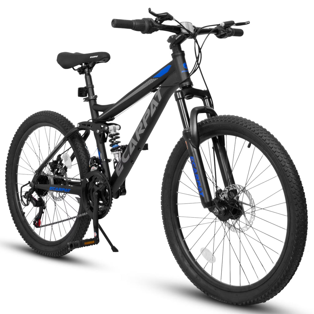 Outdoor Bike A2660 26 Inch Mountain Bike, 21-Speed Disc Brakes, Durable Frame, Front, Rear Dual-Shock Absorption, Unisex for Commuting, Travel, School, Mountain and City Road Cycling,Mountain Bike fo