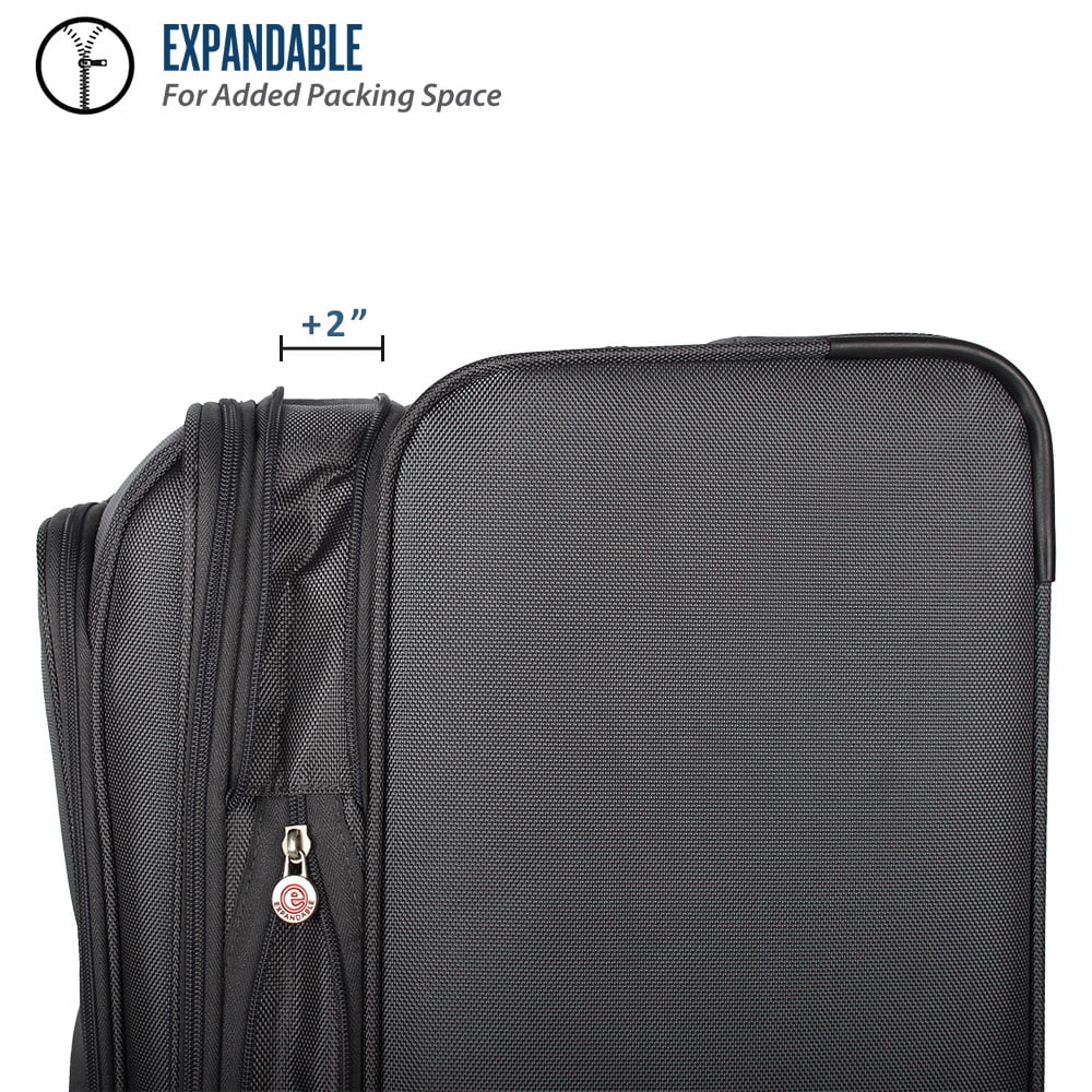 Protege, Arendale Soft Side 32 Jumbo Expandable Checked Luggage, Charcoal