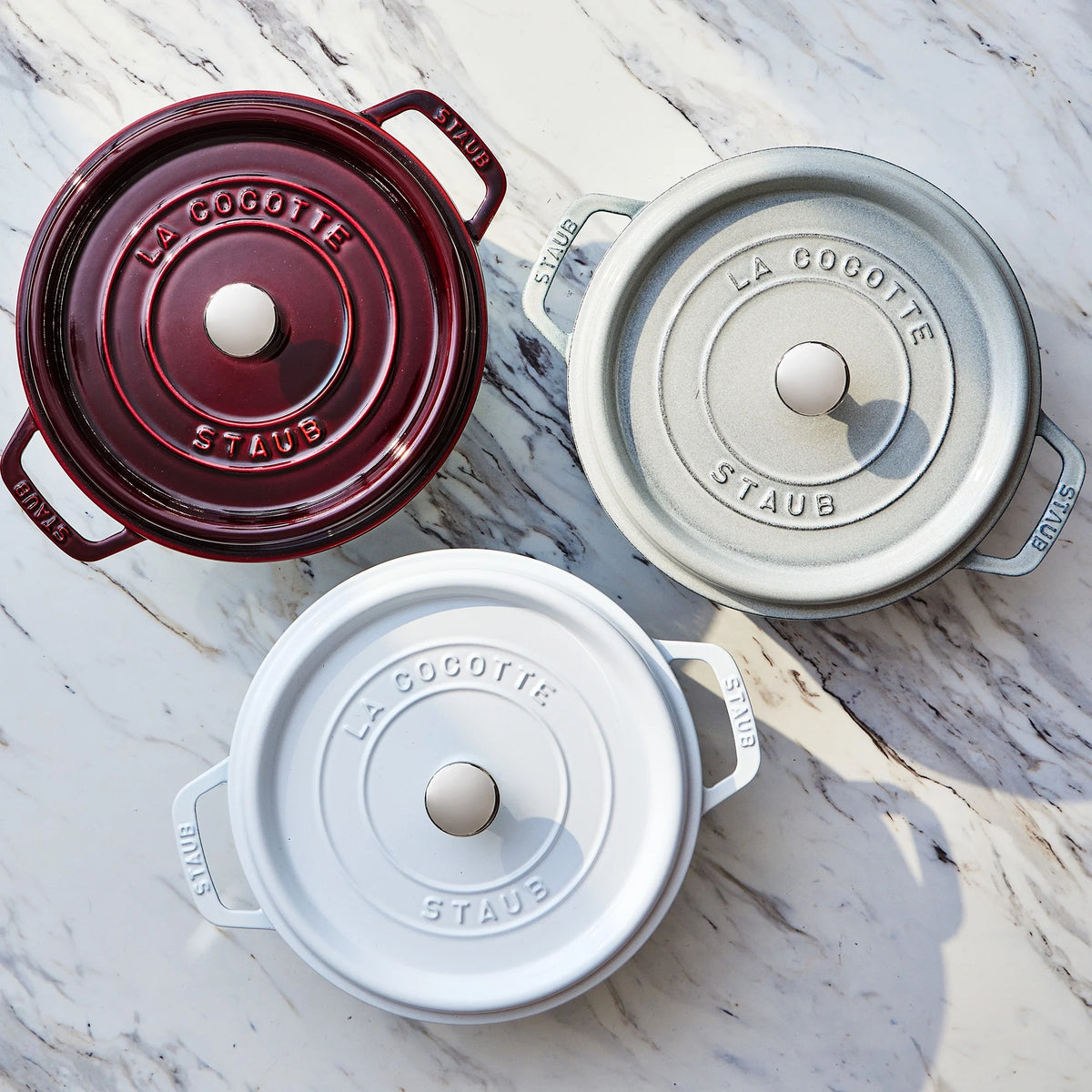 Staub Cast Iron 4-qt Round Cocotte - Matte Black