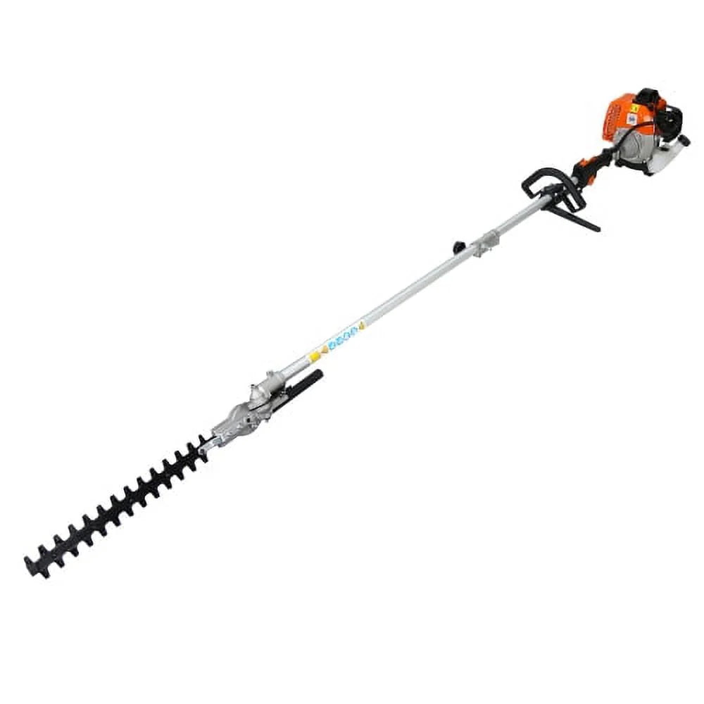 Multi-Functional Trimming Tool, 33CC 2-Cycle Garden Tool System with Gas Pole Saw, Hedge Trimmer, Grass Trimmer, Brush Cutter EPA Compliant Garden Combo for Lawn Care