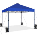 Renwick 10x10 Ft Instant Pop Up Canopy with One Push To Lock Setup Mechanism, Blue