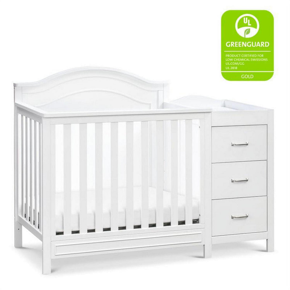 DaVinci Charlie 4-in-1 Convertible Mini Crib &amp; Changer in White