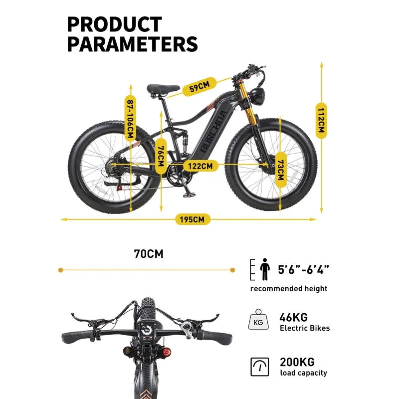 Dual Motors AWD 2000W Electric Bike for Adult 26'', UL2849 48V 30AH Removable Battery E-mountain bike 4.0 Fat Tire up to 35MPH&120Miles Long Range Off-road Ebike Beach Dual Hydraulic&Brakes E-Bicycle